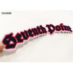 Double Layer Felt Chenille Embroidery Patches Letters Iron On Backing OEM / ODM for sale