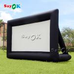 Outdoor Inflatable Projection Screen Customized Tarpaulin 0.4mm Blow Up Movie Screen for sale