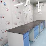 Modern Lab Workstation Bench Wall Mounted Island Countertop For Testing for sale