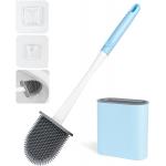 TPR Silicone Toilet Brush Set With Holder Wall Mounting Bathroom Use for sale