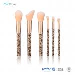 6pcs Full Printing Aluminium Ferrule Plastic Makeup Brushes for sale