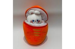 China Customizable Cute Stuffed Plush Toys With Zippers Carrots-shaped rabbits supplier