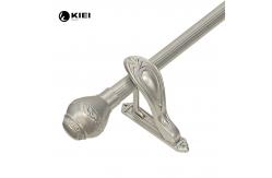 China 1M Length Iron Curtainn Rod With Ball Shape Finials Plating Treatment supplier