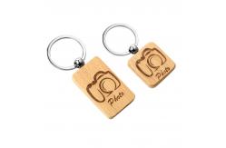 China Personalized Wooden Keychains With Name Customized Round Sublimation Keyring supplier