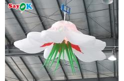China Customized Giant Inflatable Flower Hanging Wedding Inflables LED Flower Decoration supplier