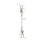 1x7 IWRC Galvanized Security Cable with D Ring Swivel Loop Eye Snap End YW86373 for sale
