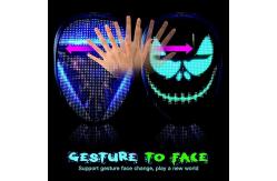 China Face Changing Smart LED Face Mask USB Rechargeable Customizable Pattern supplier