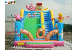 China Full Printing Sponge Bob Rent Inflatable Slide , Cute Customized Inflatable Slide Toys supplier