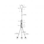 Adjustable Gripper Led Panel Light Suspension Kit With Three Stopper Legs YW86363 for sale