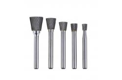 China Rotary File Solid Tungsten Carbide Burrs Double Cut Rounded Cone Shape supplier