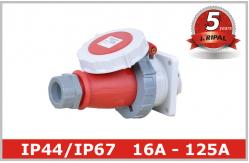 China CEE Single Phase Industrial Electrical Sockets And Plugs 63 Amp supplier