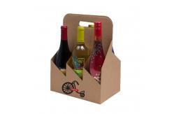 China Heavy Duty Cardboard Beer Trays 4-6 Pack Custom Printed With Handles supplier
