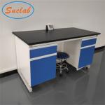 Metal Blue Chemistry Lab Workbench Acid Resistant C Frame H Frame
