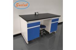 China Metal Blue Chemistry Lab Workbench Acid Resistant C Frame H Frame supplier