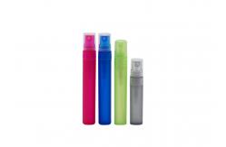 China 10ml Empty Plastic Perfume Tester Bottle With Pump Sprayer Refile Fine Mist supplier