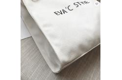 China Women Customized Reusable Bags Canvas Tote Bag 10oz With Leather Handles supplier