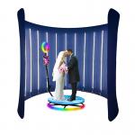 Custom Rotary 360 Selfie Booth Metal / Glass Design Lightweight for sale