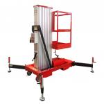 8m 10m 12m Single Mast Aluminum Alloy Hydraulic Lift For Aerial Working Platform for sale