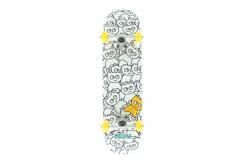 China Meow Skateboards Slicker Pile White Complete Skateboard - 8 x 32 supplier