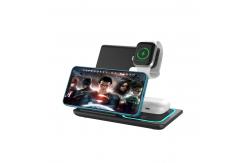 China Charging Efficiency >73% 3 In 1 Wireless Charger Plastic Acrylic Lens Material supplier