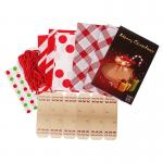 Heavy Duty Set Flat PE Christmas Plastic Bags With String Ties for sale