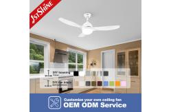 China 48 Inch Modern Indoor Ceiling Fan With 3 CLR Brightness LED Light supplier