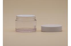 China 30ml Cylindric Round Opal Cosmetic Cream Containers White PETG Clear Body With Lid supplier