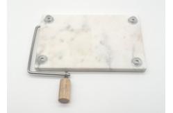China White Marble Cheese Slicer Board , Marble Cheese Cutting Board Wood Handle supplier