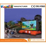 Mickey Mouse Advertising Inflatables / Inflatable Movie Screen Black And Red Projection Cloth for sale
