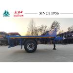China One Axle Flatbed Trailer With Front Wall One-Axle Full Trailer Draw Trailer for sale