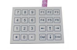 China 24 keys compact format Dot matrix membrane keypad for  lab , hospital supplier
