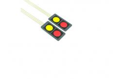 China Red And Yellow Two Button Mini Membrane Switch Panel 20x40MM supplier