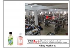 China Shower Gel Liquid Soap Automatic Bottle Filling Machine Double Servo Motors Control supplier