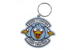 China Custom Made Cartoon Design Key Ring, 3D soft Touch PVC Rubber Key Chains supplier