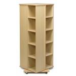 4 Sides Books Cabinet Home Display Rack MDF Spinner Storage W50 X D50 X H176cm for sale