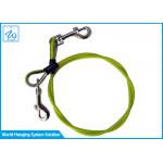 Color Plastic Coated Pet Tie Out Cable Steel Wire Rope Dog Chain With Carabiner for sale