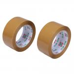 Reinforced 35 - 65 Mic BOPP Packaging Tape , Strong Sticky Brown Packing Tape