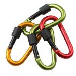 Locking Carabiner hookAluminum Snap Hook Screw Carabiner Aluminum Carabiner  D Clip D Shape Buckle Spring Snap Key Chain for sale