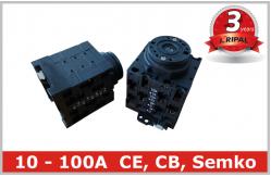 China 10 Position Rotary Switch , Manual Changeover Switch 63A 80A 100A supplier
