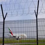 50*100mm PVC Coated Airport Security Fencing Dip Galvanized for sale