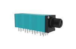 China 9mm 8 Gang Rotary Mono Potentiometer With Customized Plastic Shaft For Audio supplier