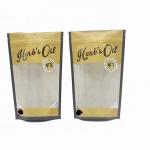 EPI Biscuit Tear Notch Resealable Kraft Paper Bag With Transparent Window for sale
