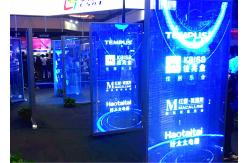 China Floor Standing Transparent Window Display 1500~4500cd/㎡ Brightness For Clubs supplier