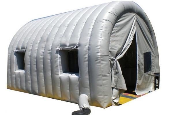 light grey carpsa hinchabls inflatable garage tent with transparent window