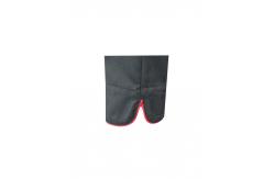 China 240G Black Chef Jacket Long Sleeve Polyester 65% Cotton 35% With Red Pipings supplier