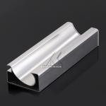 Aluminum Silver Anodized Handle with Plastic Caps Kitchen Material OEM Profile for sale
