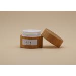Round Shape Bamboo Cosmetic Containers Plastic Inner Volume 15g 30g for sale
