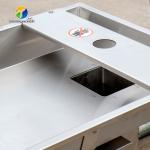 Triangle Belt Drive Meat Mincer Machine Movable Casters Sausage Stuffer