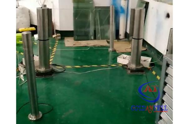 Untouchable Handicap Turnstile Cylinder Automatic Barrier Gate 24V Brush DC Motor