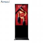 Double Sides Metal Case plus Toughened Glass Panel standing digital signage for sale